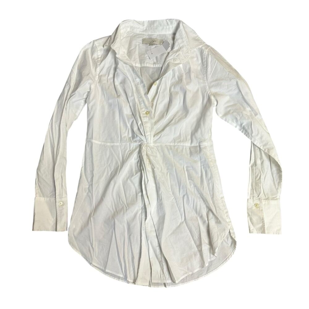 NEW LOFT Twist Everyday Tunic Top Size 0 - Picture 7 of 11